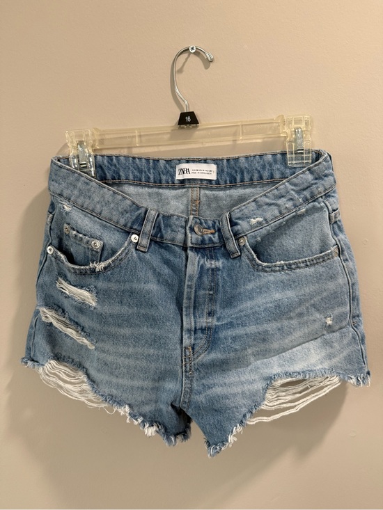 Zara Pants - ZARA Light Blue Distressed Denim Cutoff Shorts